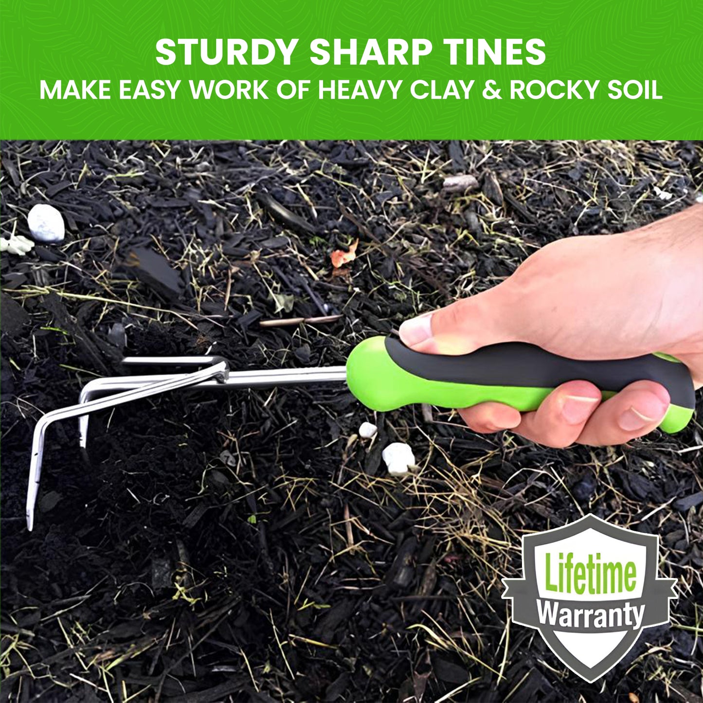 Stainless Steel Garden Hand Cultivator Tool