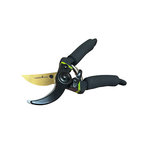 garden scissor shears Garden Guru Soft Grip Garden Pruning Shears Scissors Clippers - Hardened Titanium Blades