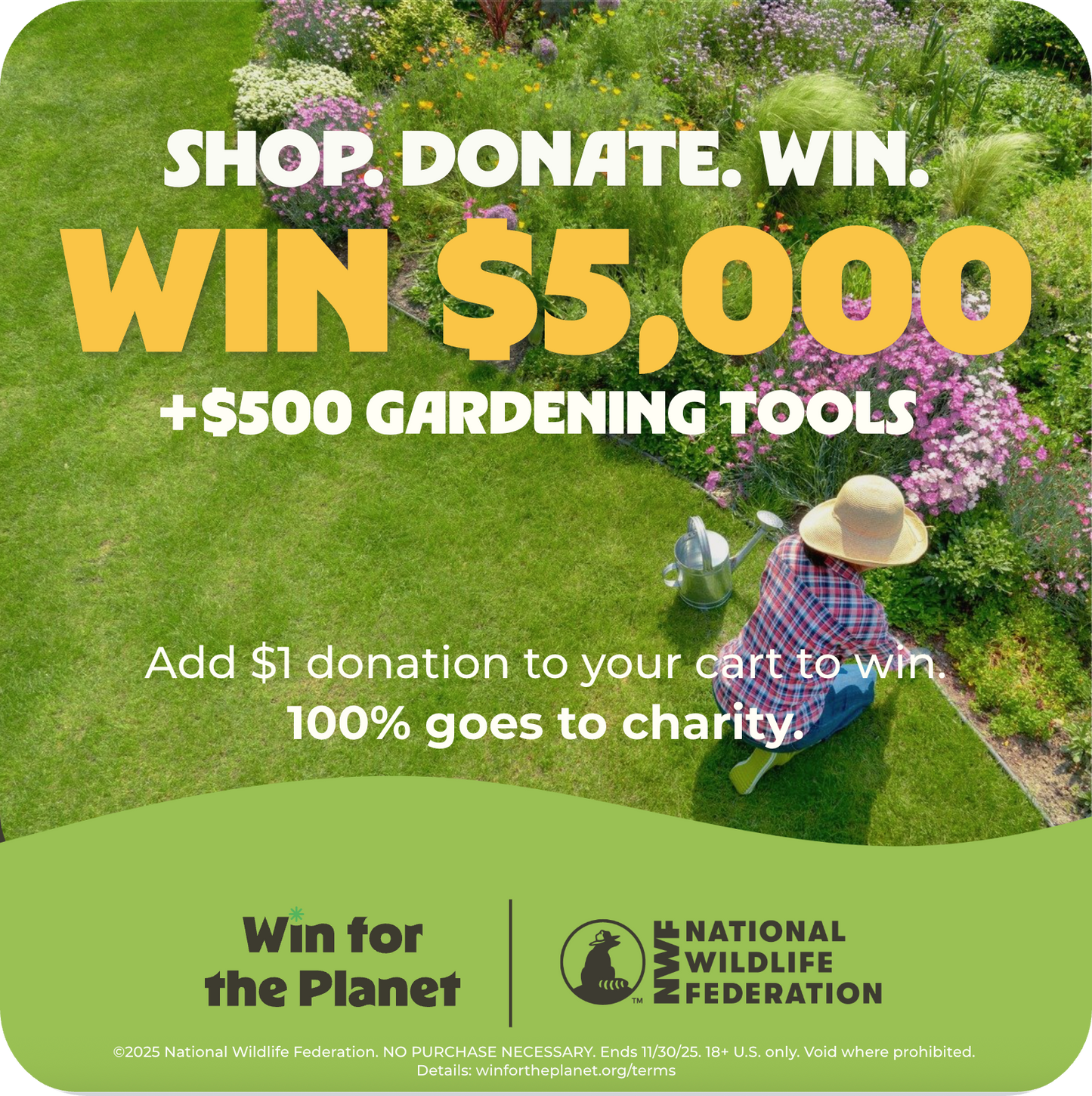$1 DONATION + 1 ENTRY TO WIN $5,000