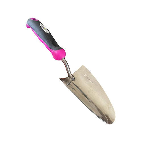 right angle garden trowel Stainless Steel Garden Trowel (Pink)