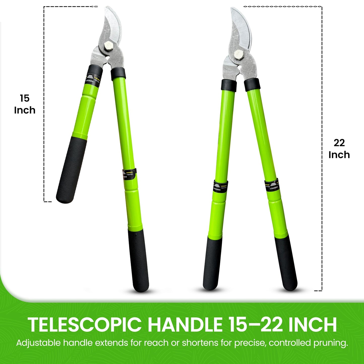 Telescoping Bypass Loppers Tree Trimmer Clipper