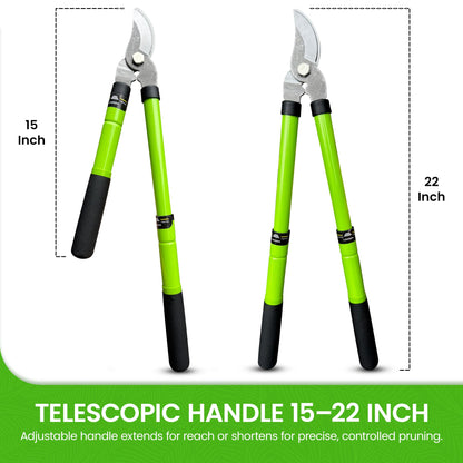 Telescoping Bypass Loppers Tree Trimmer Clipper