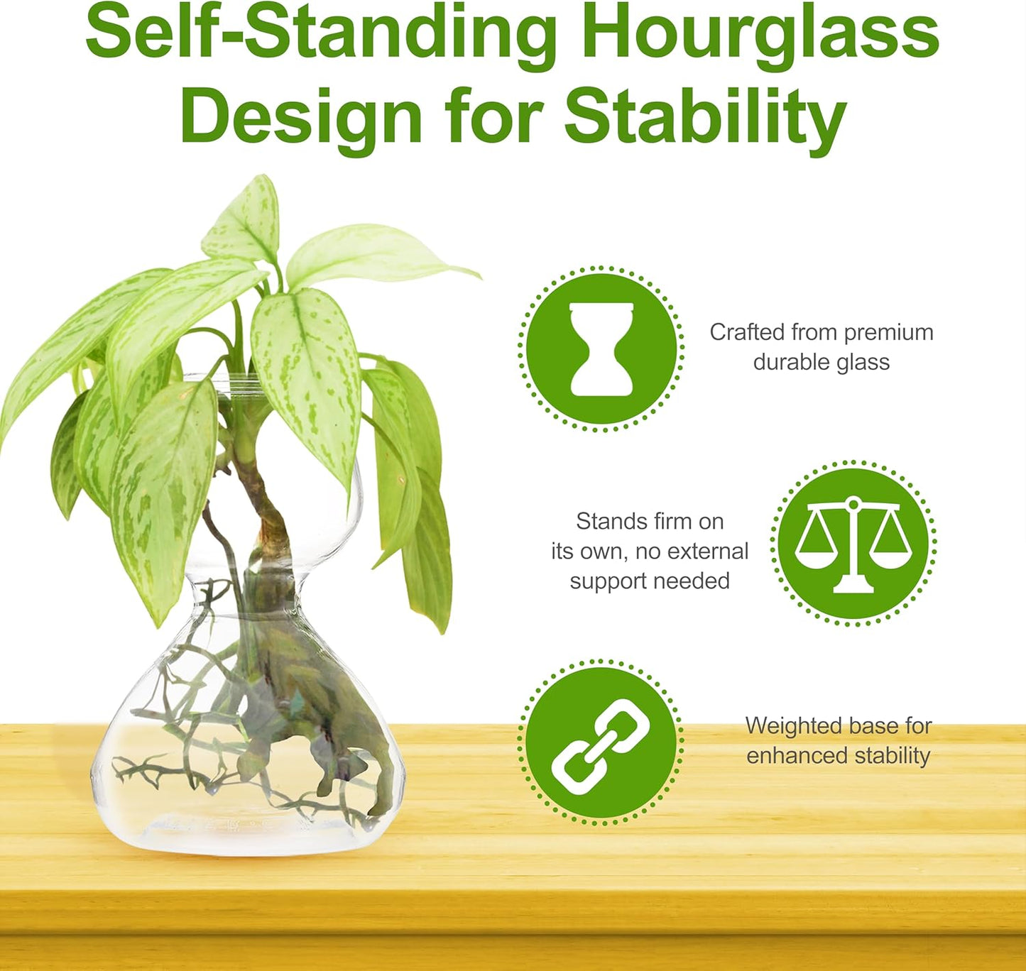 Clear Glass Bud Vases - Propagation Stations (Set of 4)