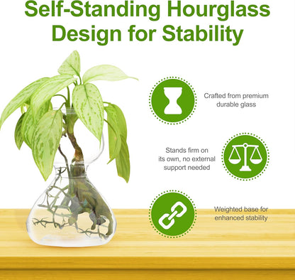 Clear Glass Bud Vases - Propagation Stations (Set of 4)