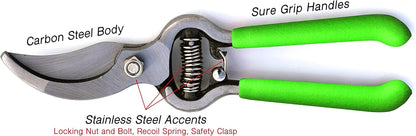 GARDEN GURU Classic Bypass Pruning Shears Clippers & Garden Tool Blade Sharpener