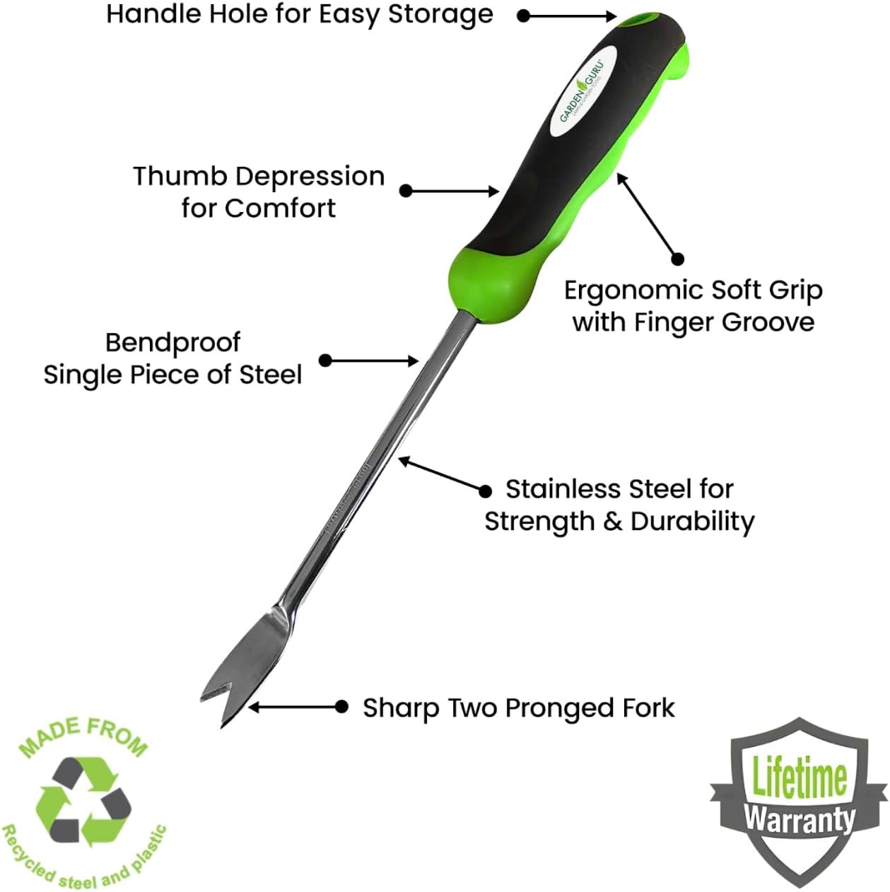 Garden Guru Dandelion Weeder & Root Weeder Tool Kit