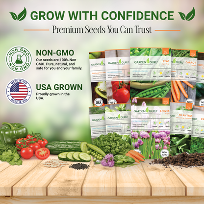 Garden Guru Vegetable & Herb Seed Set - Non-GMO Heirloom