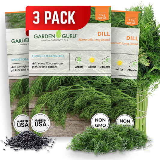 Garden Guru Long Island Mammoth Dill Seeds 3-Pack - Non-GMO