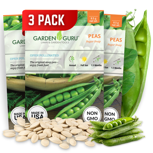 Garden Guru Sugar Snap Pea Seeds 3-Pack - Non-GMO